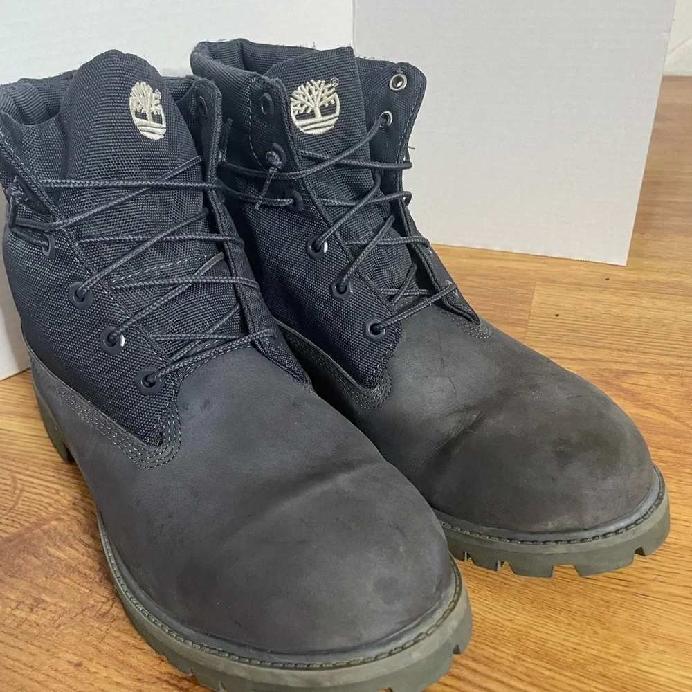 Timberland Men's Black Leather Lace-Up Boots